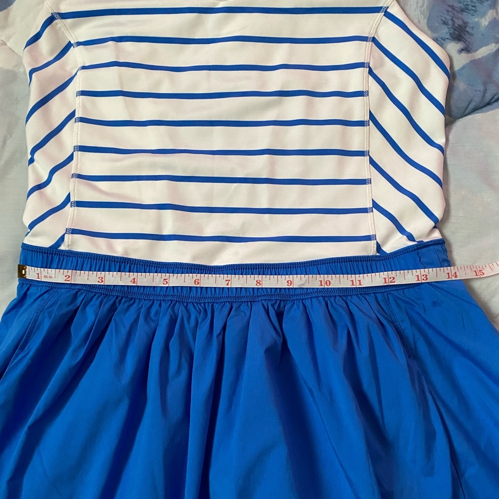 RARE Lululemon club dress deauville stripe pipe dream blue/white - Picture 8 of 15